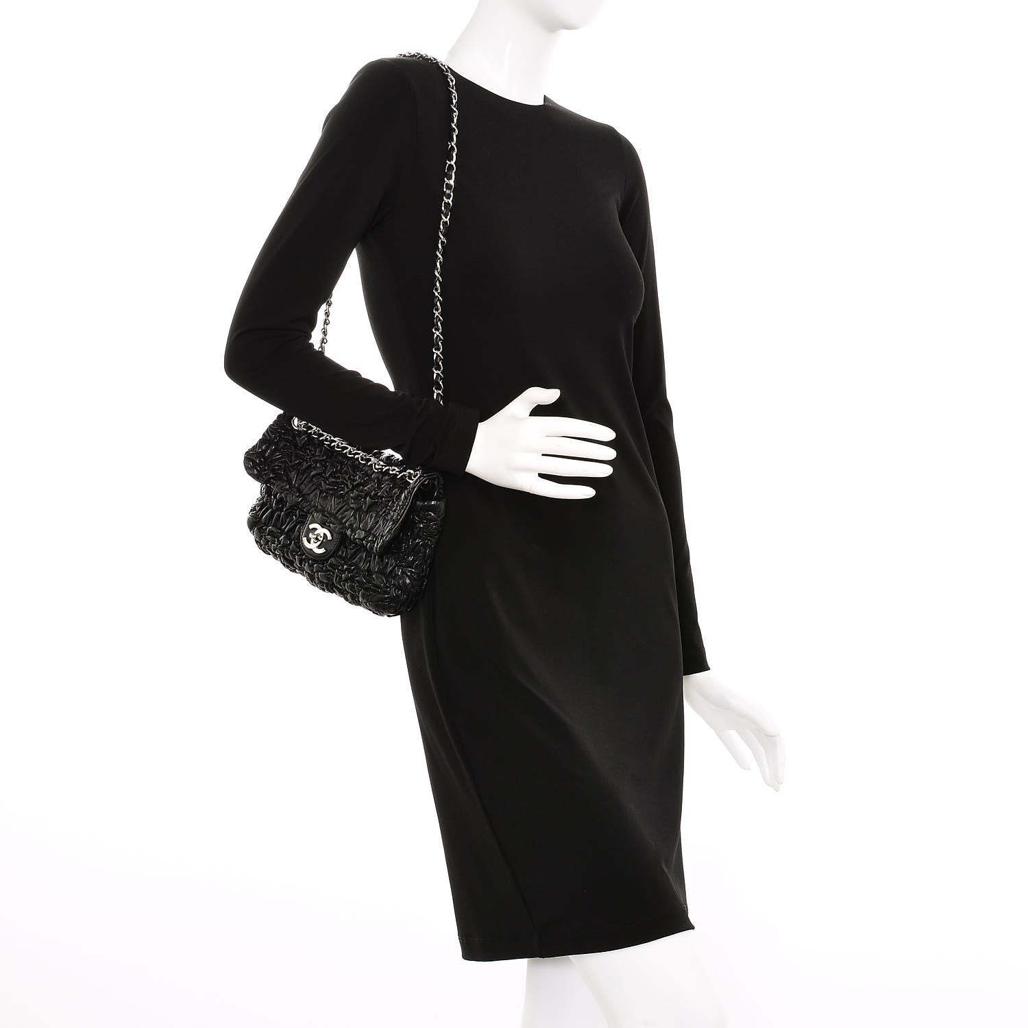 Chanel Lambskin Astrakan Small Flap Black 2 of 7