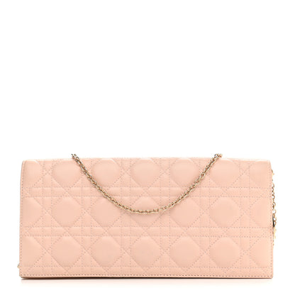 Christian Dior Lambskin Cannage Lady Dior Convertible Clutch Pink 1 of 13