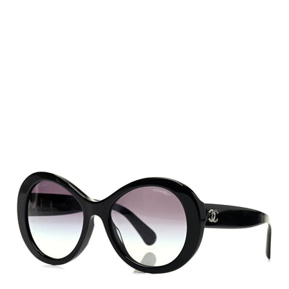 Chanel Oval CC Sunglasses 5372 Black 1 of 6