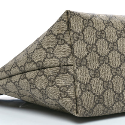 Gucci GG Supreme Monogram Medium Zippered Shopping Tote Dark Brown 9 of 15