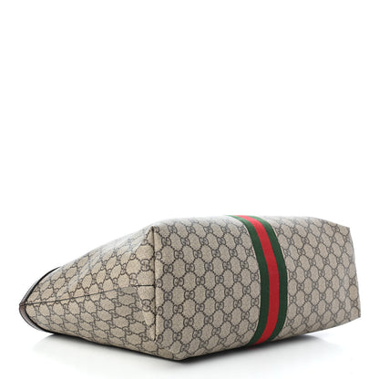 Gucci GG Supreme Monogram Medium Ophidia Shopping Tote Brown 4 of 9