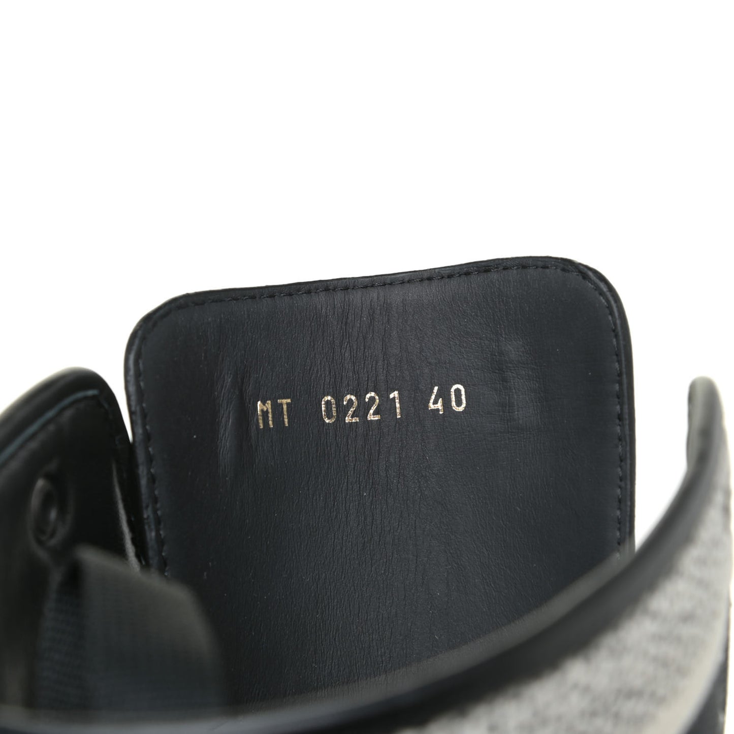 Calfskin Technical Fabric D-Major Ankle Boots 40 Black Taupe