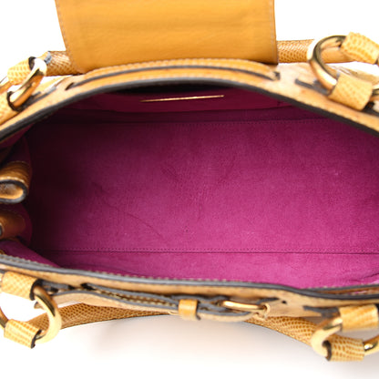 Marc Jacobs Ostrich Guinevere Satchel Yellow 4 of 10