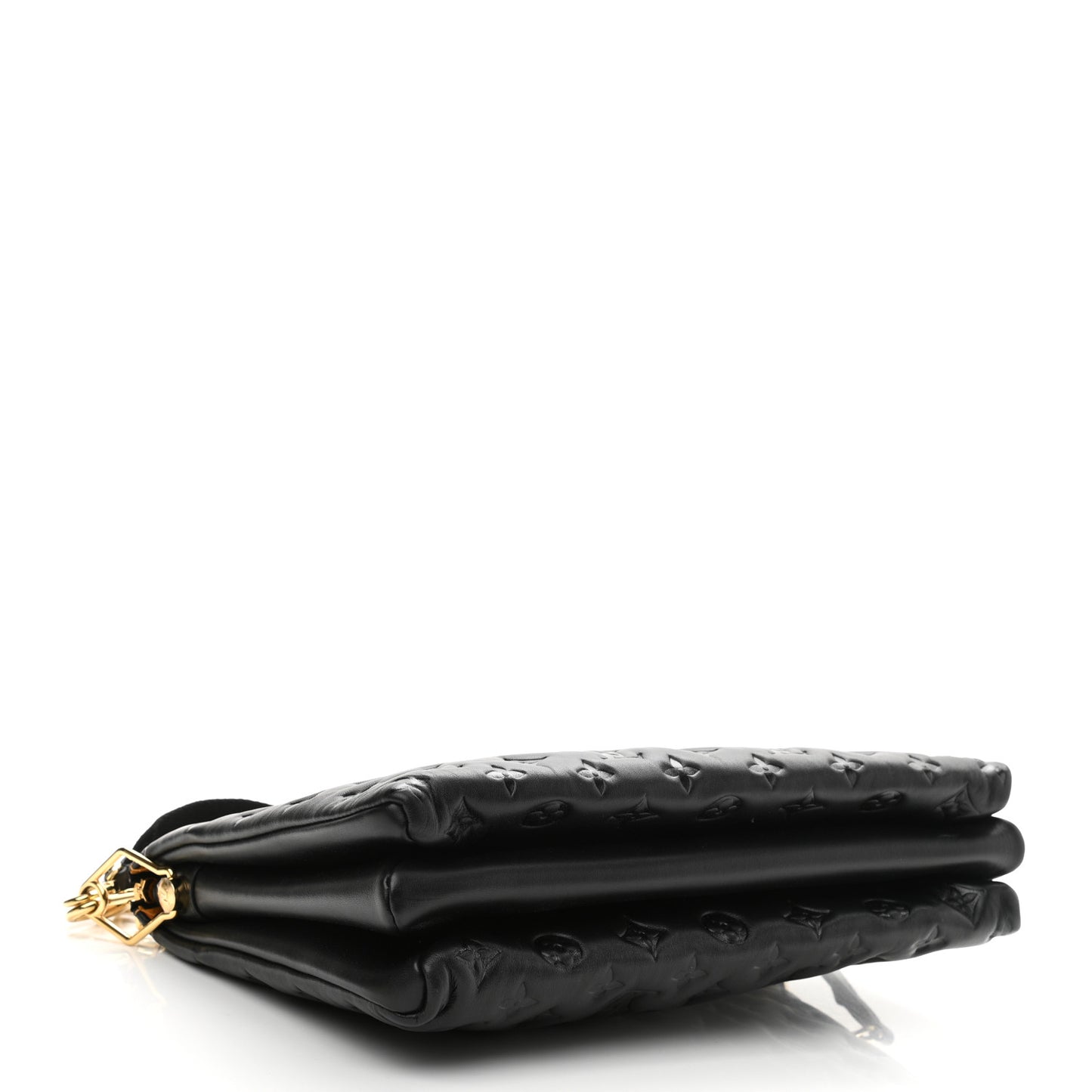 Lambskin Embossed Monogram Coussin MM Black