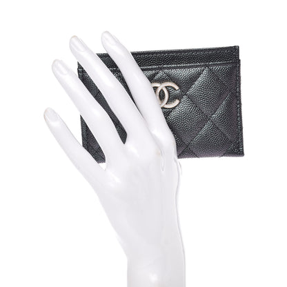 Chanel Iridescent Caviar Quilted Card Holder Black 2 of 9