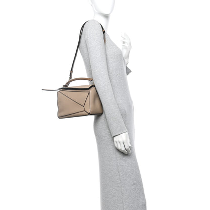 Loewe Grained Calfskin Small Puzzle Bag Sand Mink 2 of 13