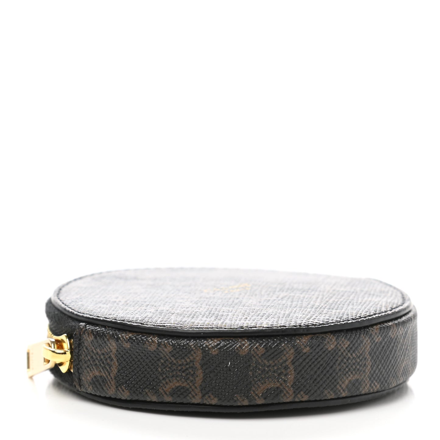Triomphe Canvas Round Zip Coin Purse