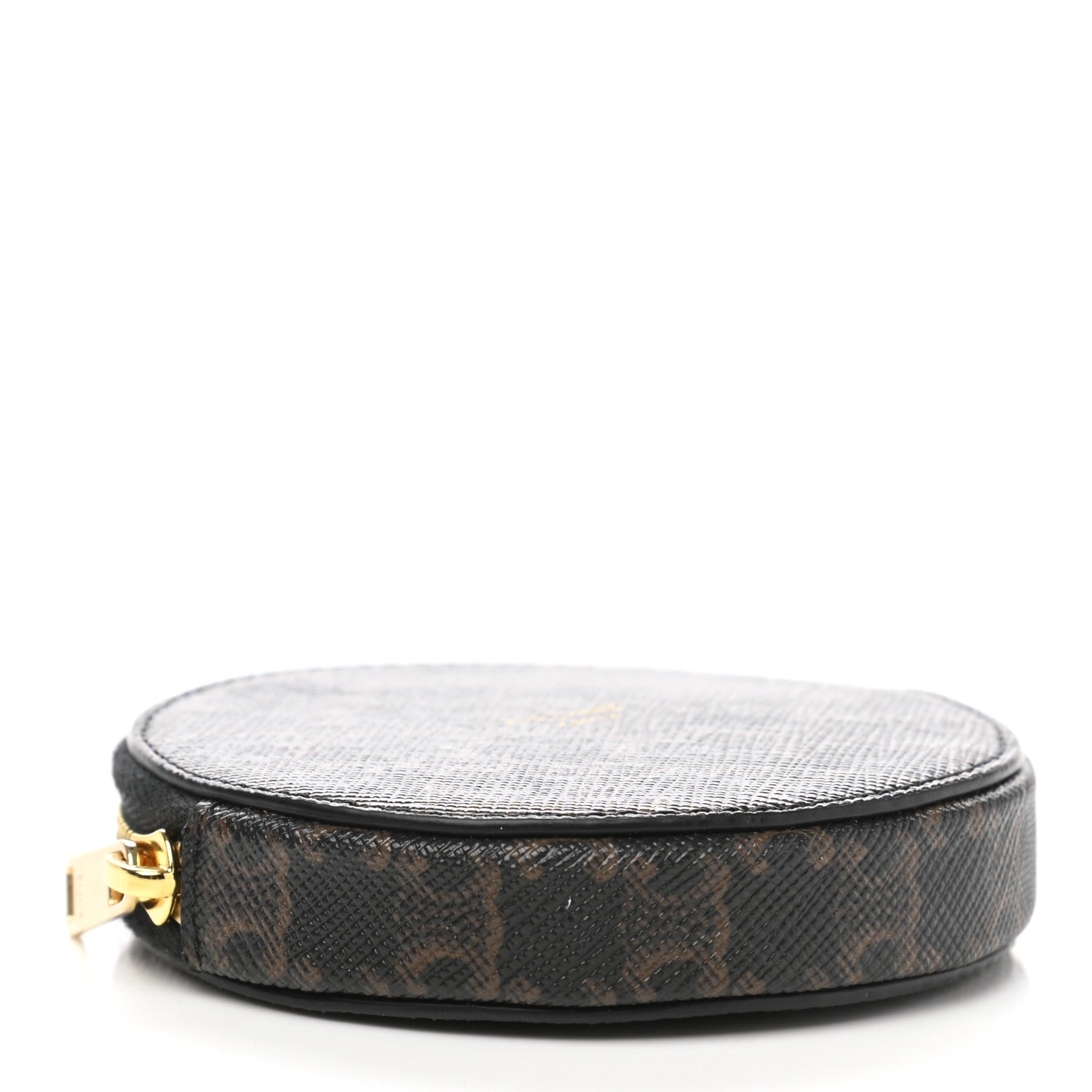 Celine Triomphe Canvas Round Zip Coin Purse 4 of 8