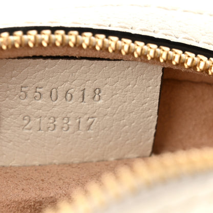Gucci Textured Calfskin Web Mini Ophidia Round Shoulder Bag Mystic White 7 of 14