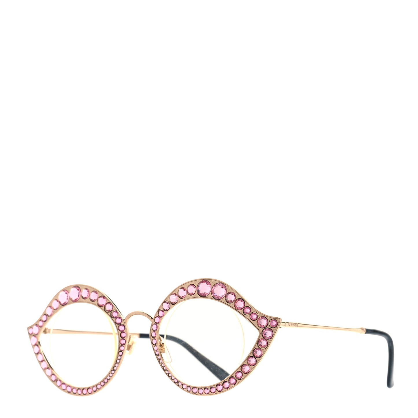 Metal Crystal Cat Eye Sunglasses GG0046S Pink