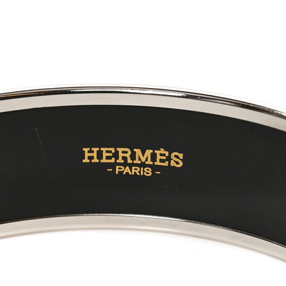 Hermes Enamel Printed Wide Balcons du Guadalquivir Bracelet 65 Silver 4 of 6