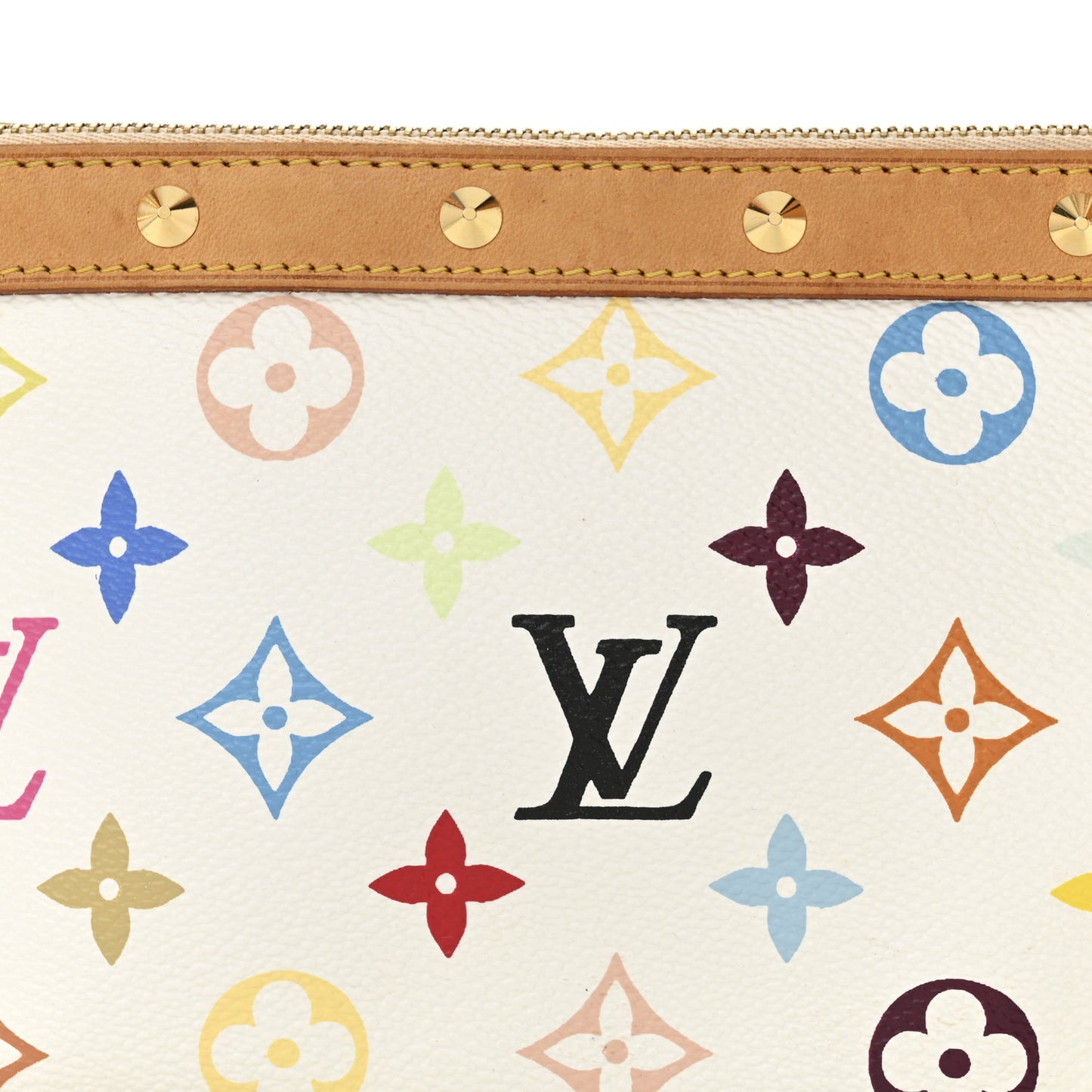 Monogram Multicolor Pochette Accessories White
