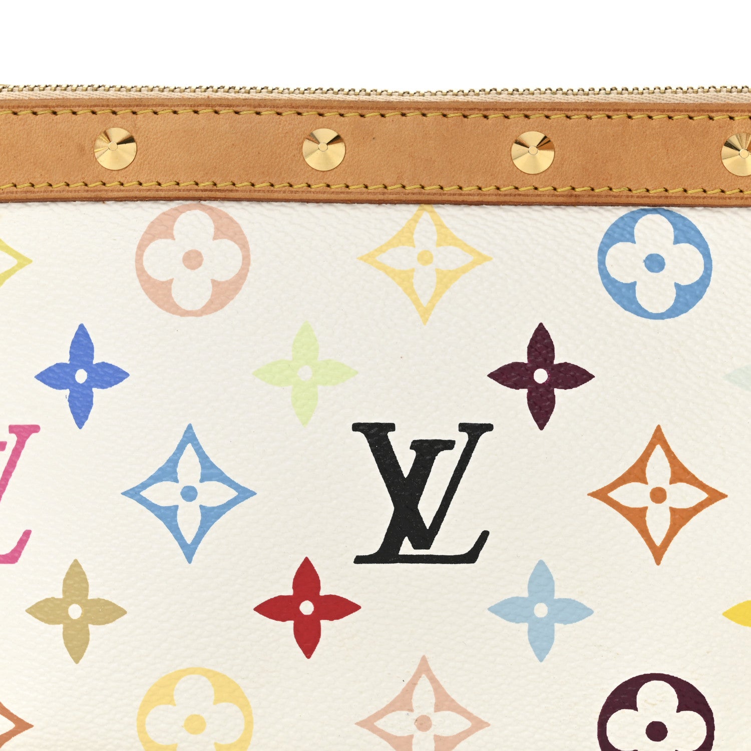 Louis Vuitton Monogram Multicolor Pochette Accessories White 8 of 12