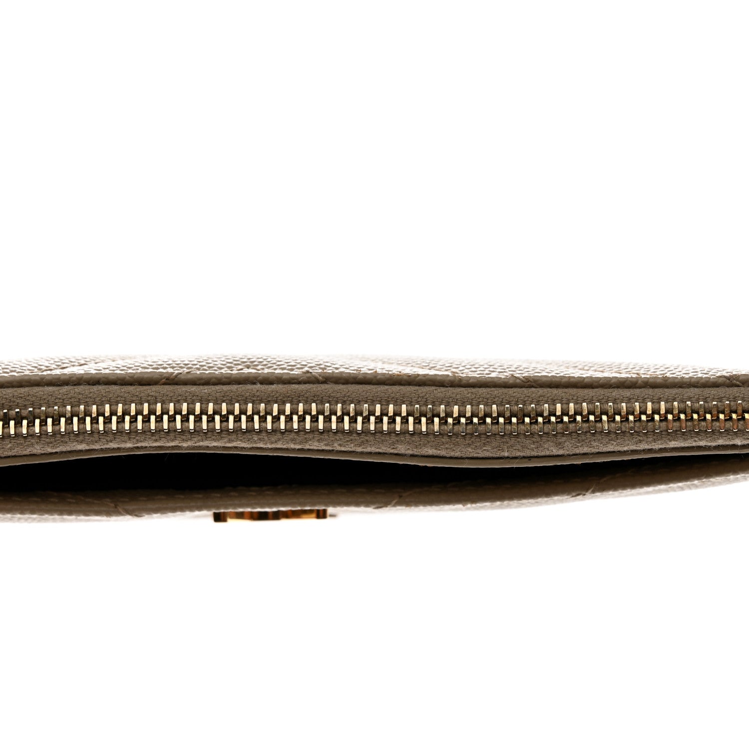 Saint Laurent Grain De Poudre Chevron Monogram Bill Pouch Sea Salt 12 of 13