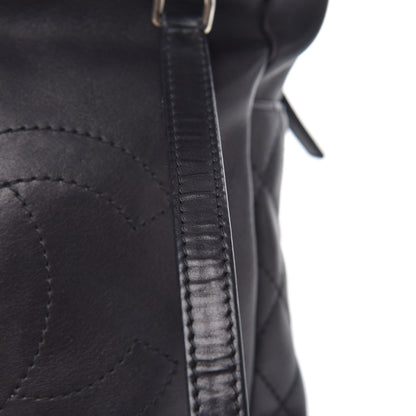 Chanel Lambskin Quilted Drawstring Backpack Black 9 of 11
