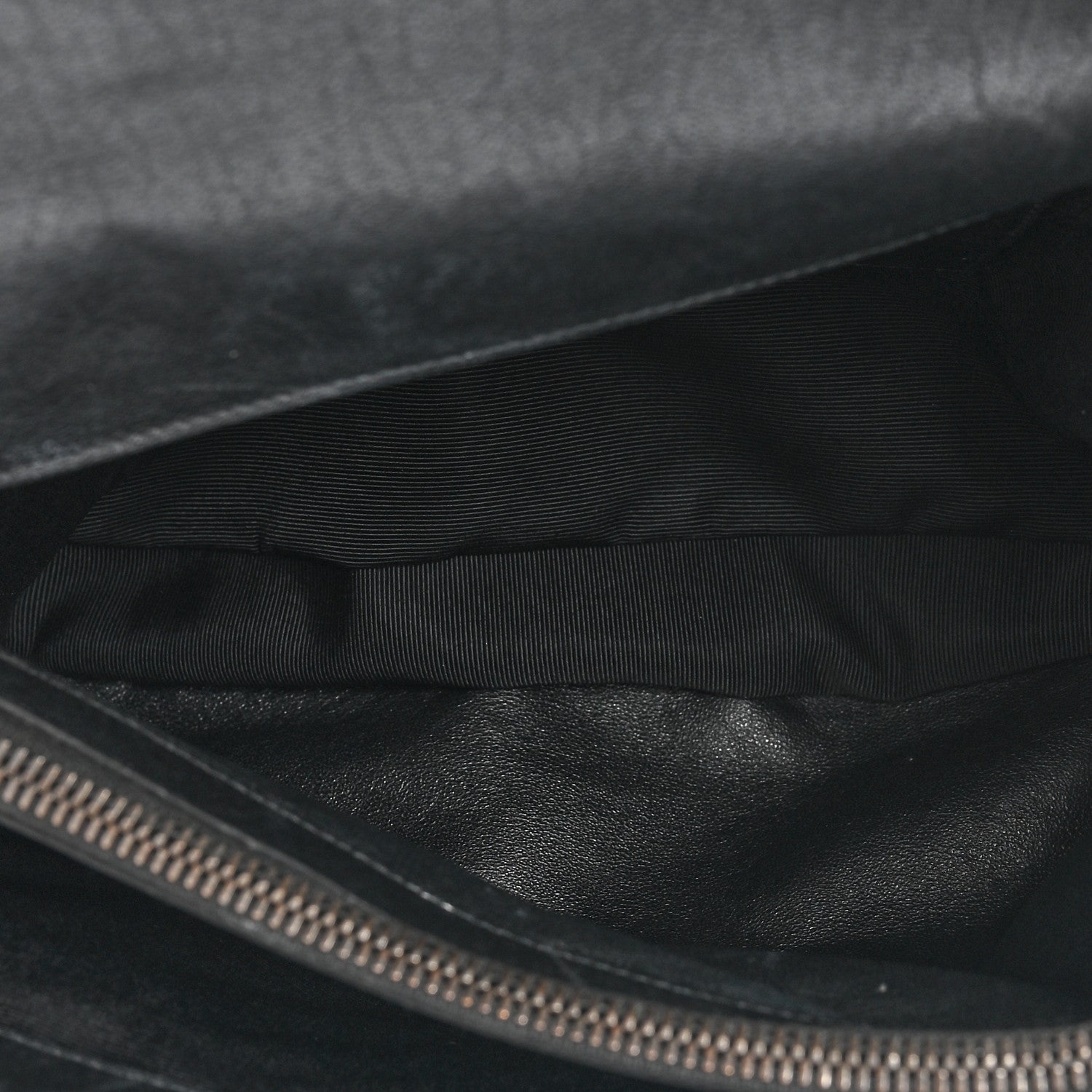 Saint Laurent Sheepskin Matelasse Chevron Monogram Large College Satchel Black 7 of 17