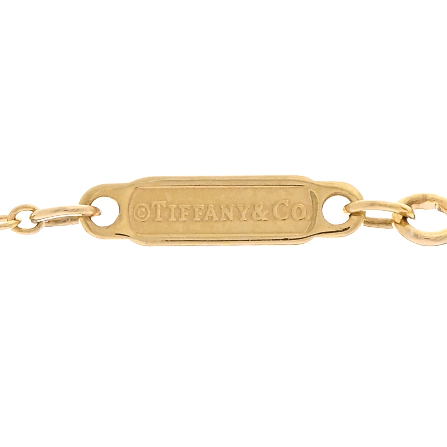 18K Yellow Gold Diamond Mini T Smile Pendant Necklace