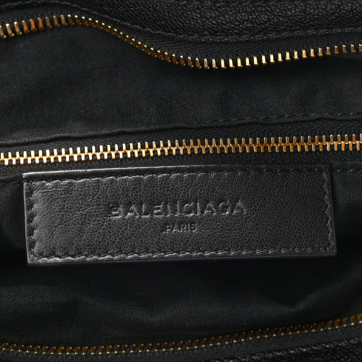 Balenciaga Chevre Gold Metallic Edge Hardware Velo Black 6 of 9