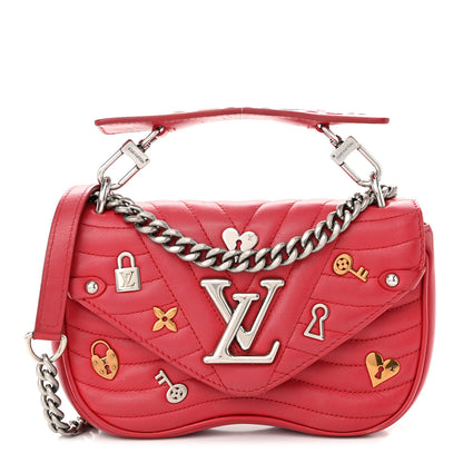 Louis Vuitton Calfskin Love Lock New Wave Chain PM Scarlet 1 of 20