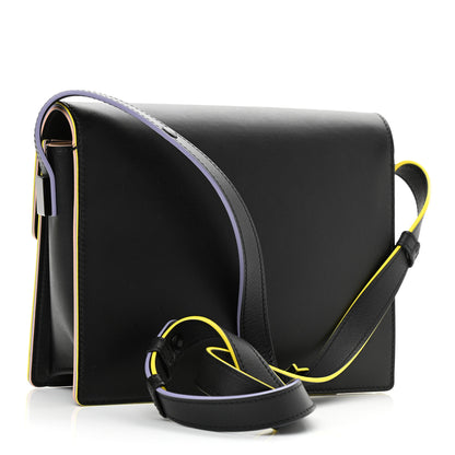 Delvaux Supple Calfskin Madame Ruban Shoulder Bag Black Rainbow 3 of 10