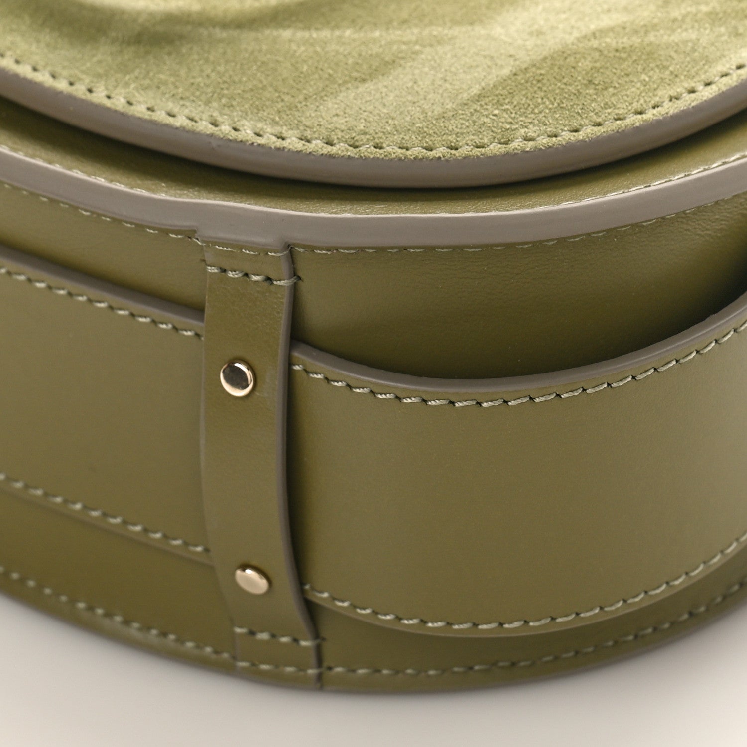 Chloe Calfskin Suede Small Tess Bag Green 8 of 8