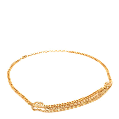 Chanel Crystal CC Multi Strand Chain Belt Gold 1 of 4