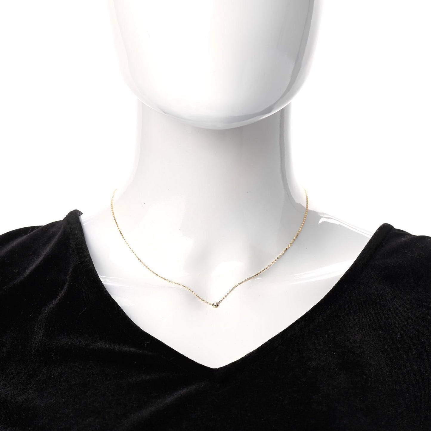 18K Yellow Gold Diamond XS D'Amour Pendant Necklace