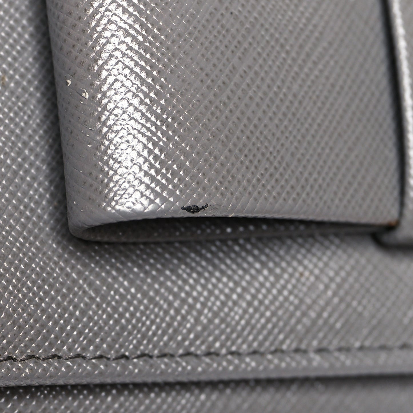 Saffiano Fiocco Bow Continental Wallet Grey