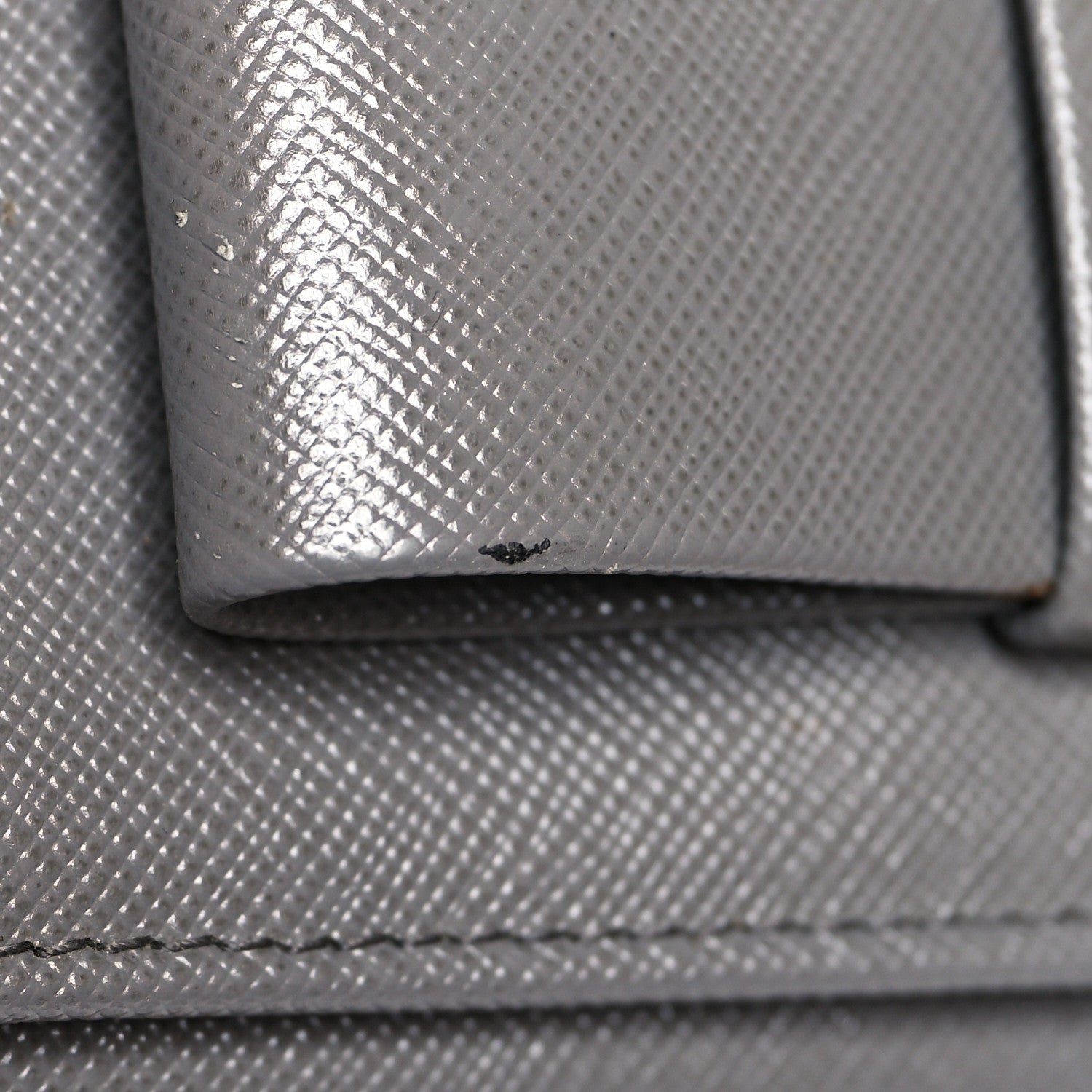 Prada Saffiano Fiocco Bow Continental Wallet Grey 10 of 10