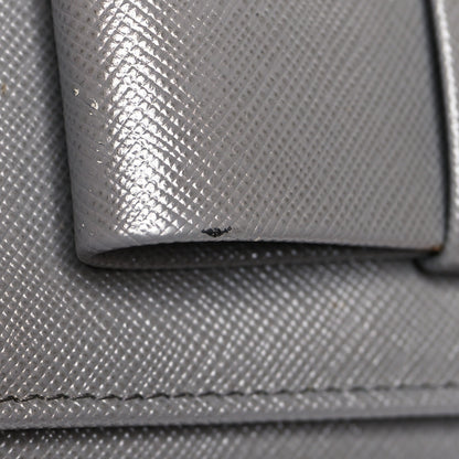 Prada Saffiano Fiocco Bow Continental Wallet Grey 10 of 10