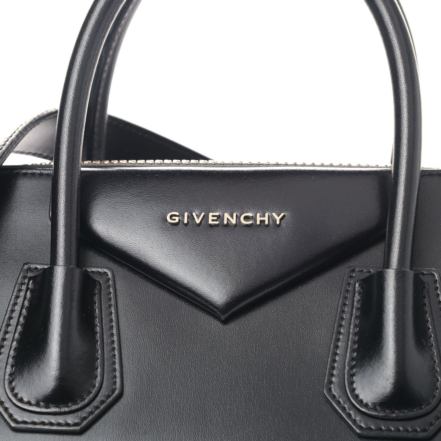 Shiny Lord Calfskin Medium Antigona Black