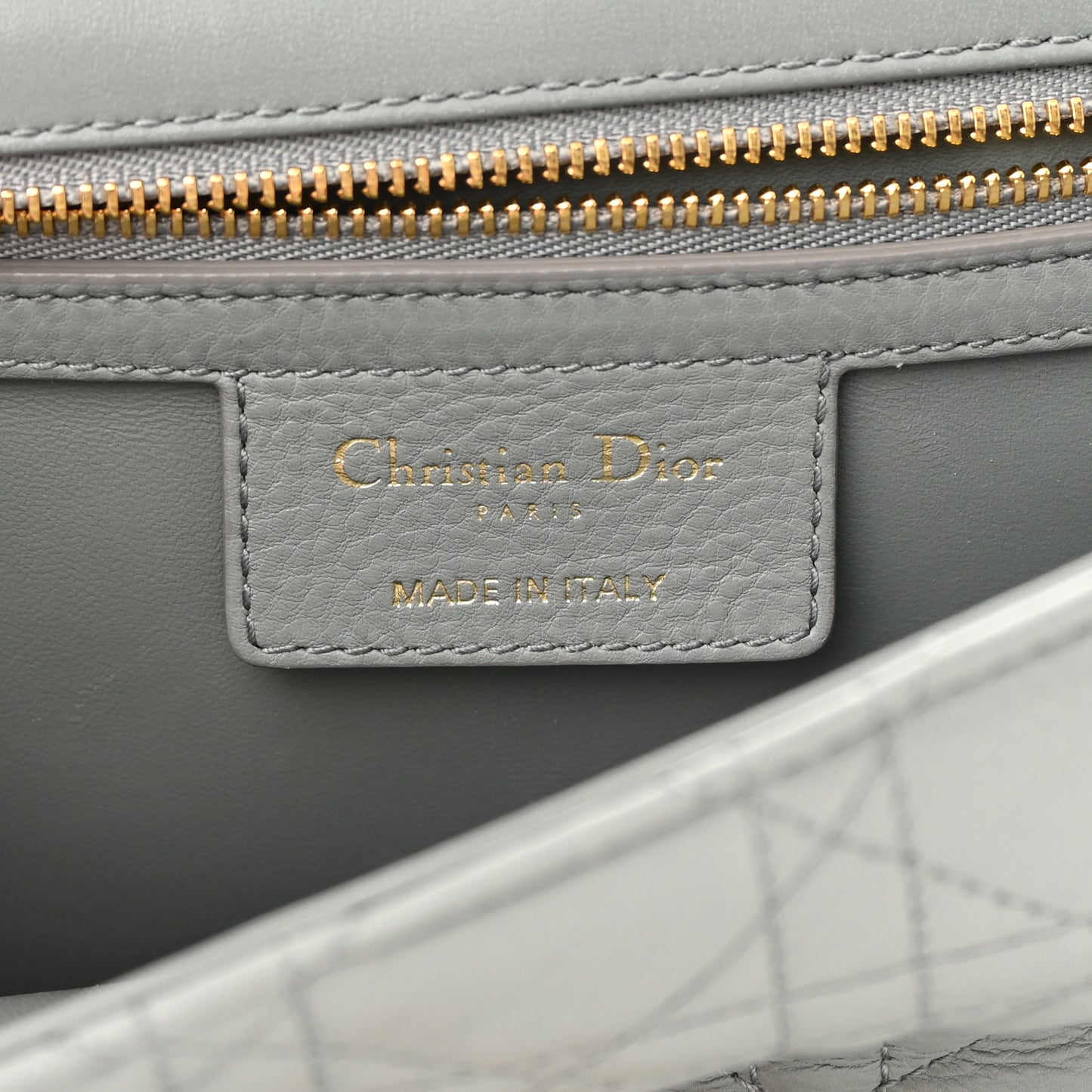 Lambskin Cannage Large Caro Bag Grey