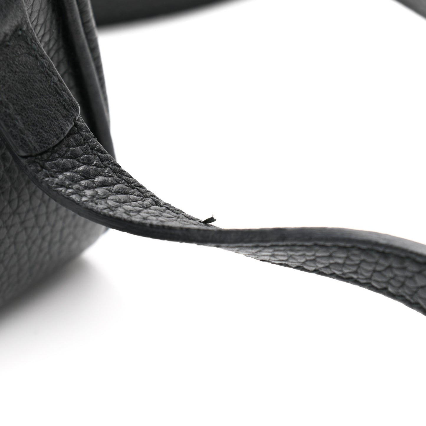 Pebbled Calfskin Small Soho Disco Bag Black