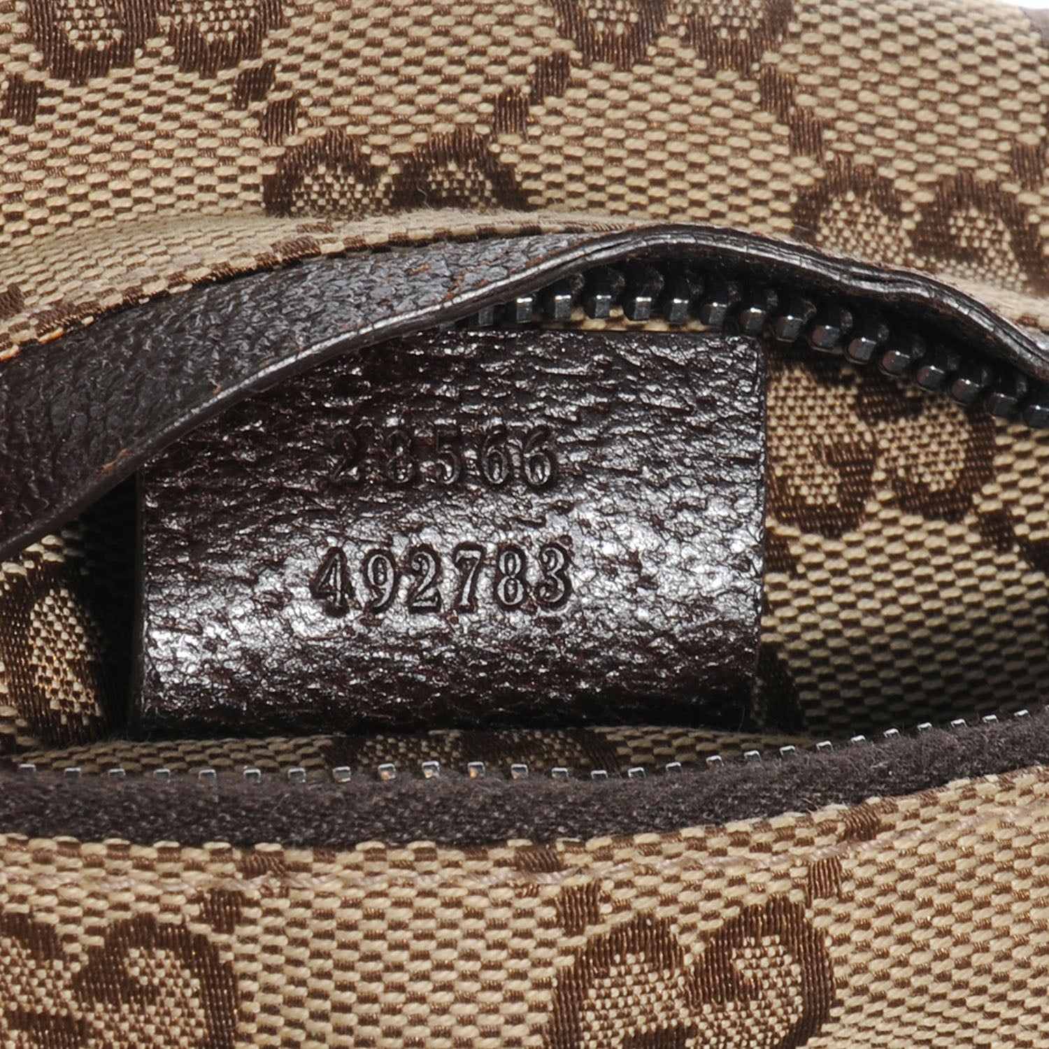 Gucci GG Monogram Web Double Pocket Belt Bag Dark Brown 6 of 7