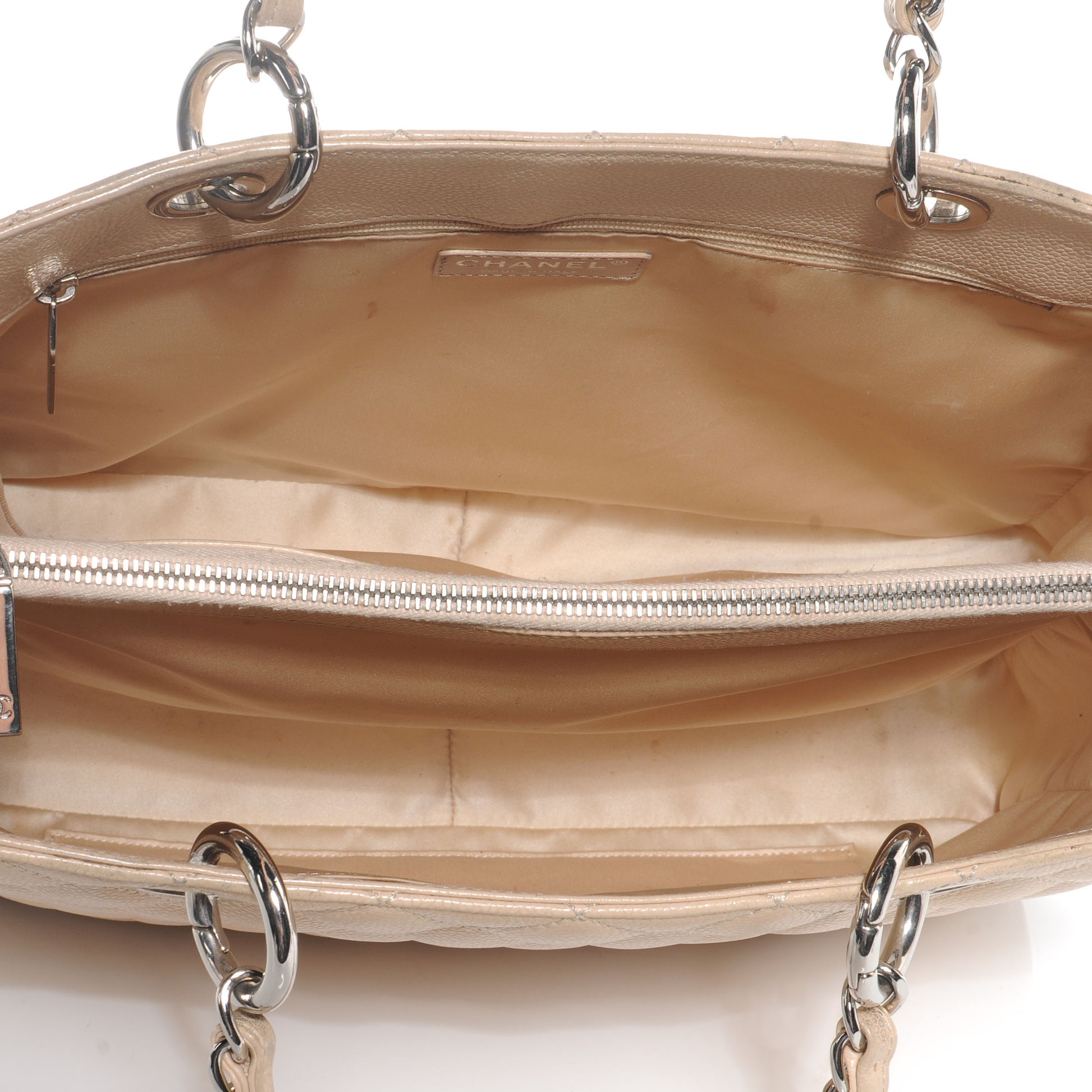 Chanel Caviar Quilted Grand Shopping Tote GST Beige 5 of 8