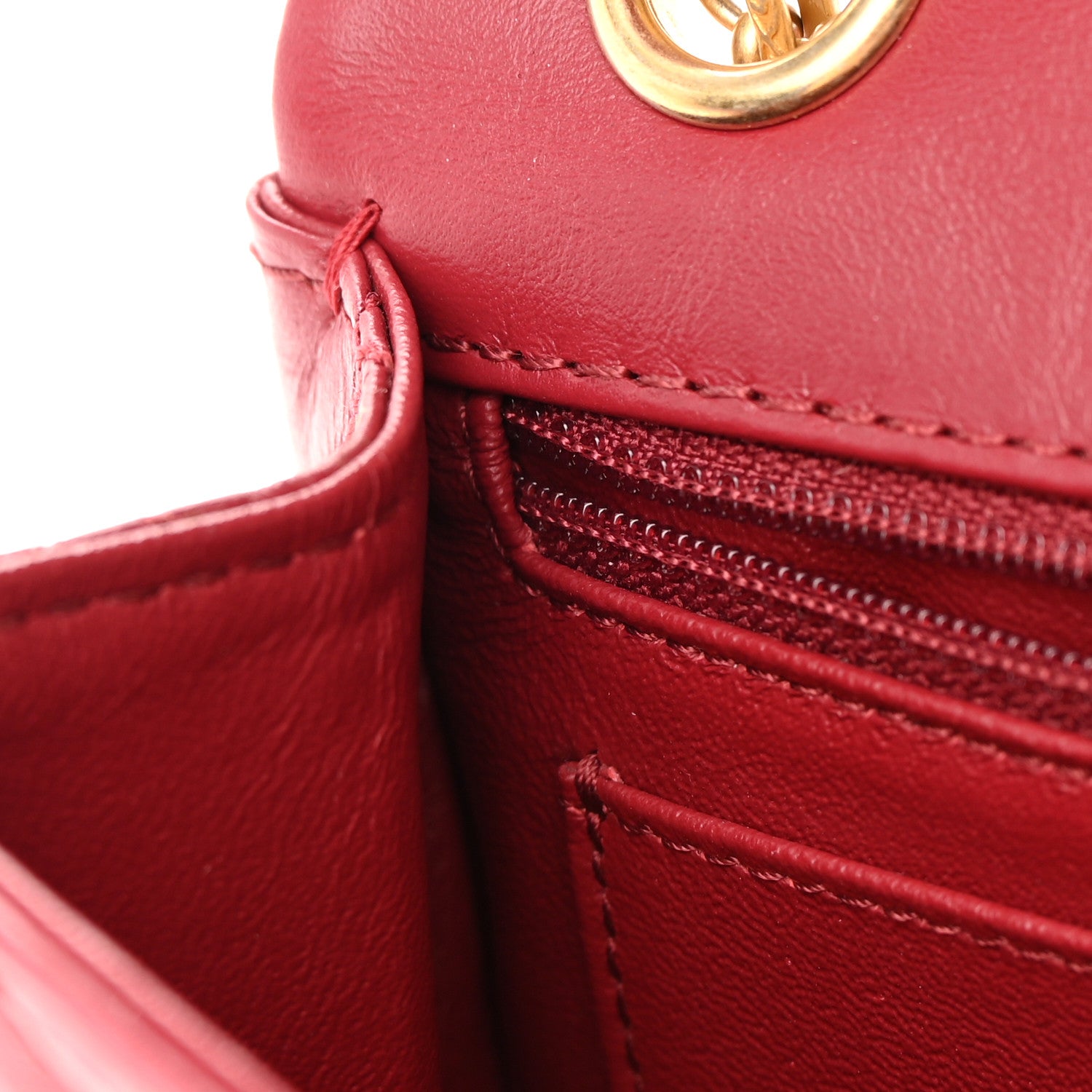 Chanel Aged Calfskin Quilted 2.55 Reissue Mini Flap Red 11 of 17