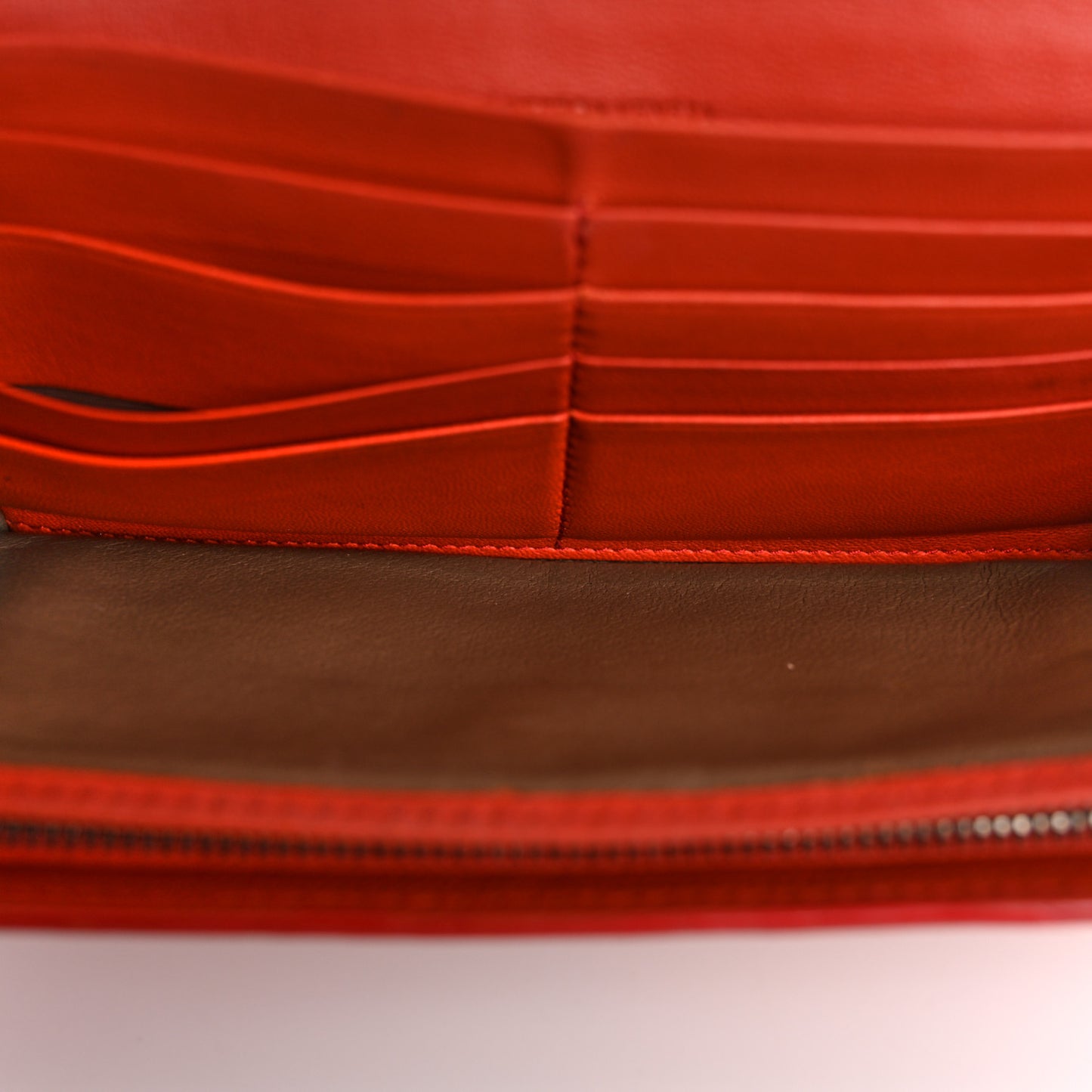 Nappa Intrecciato Continental Wallet Red