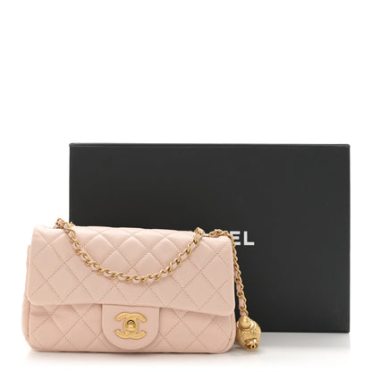 Chanel Lambskin Quilted Mini Rectangular Pearl Crush Flap Light Beige 11 of 11