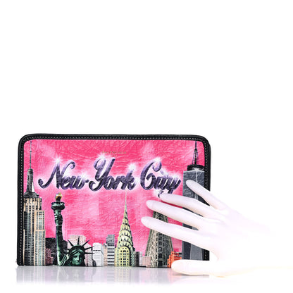 Balenciaga Agneau Arena NYC Mini Bazar Pouch Rose Black Gris Rouge 2 of 11
