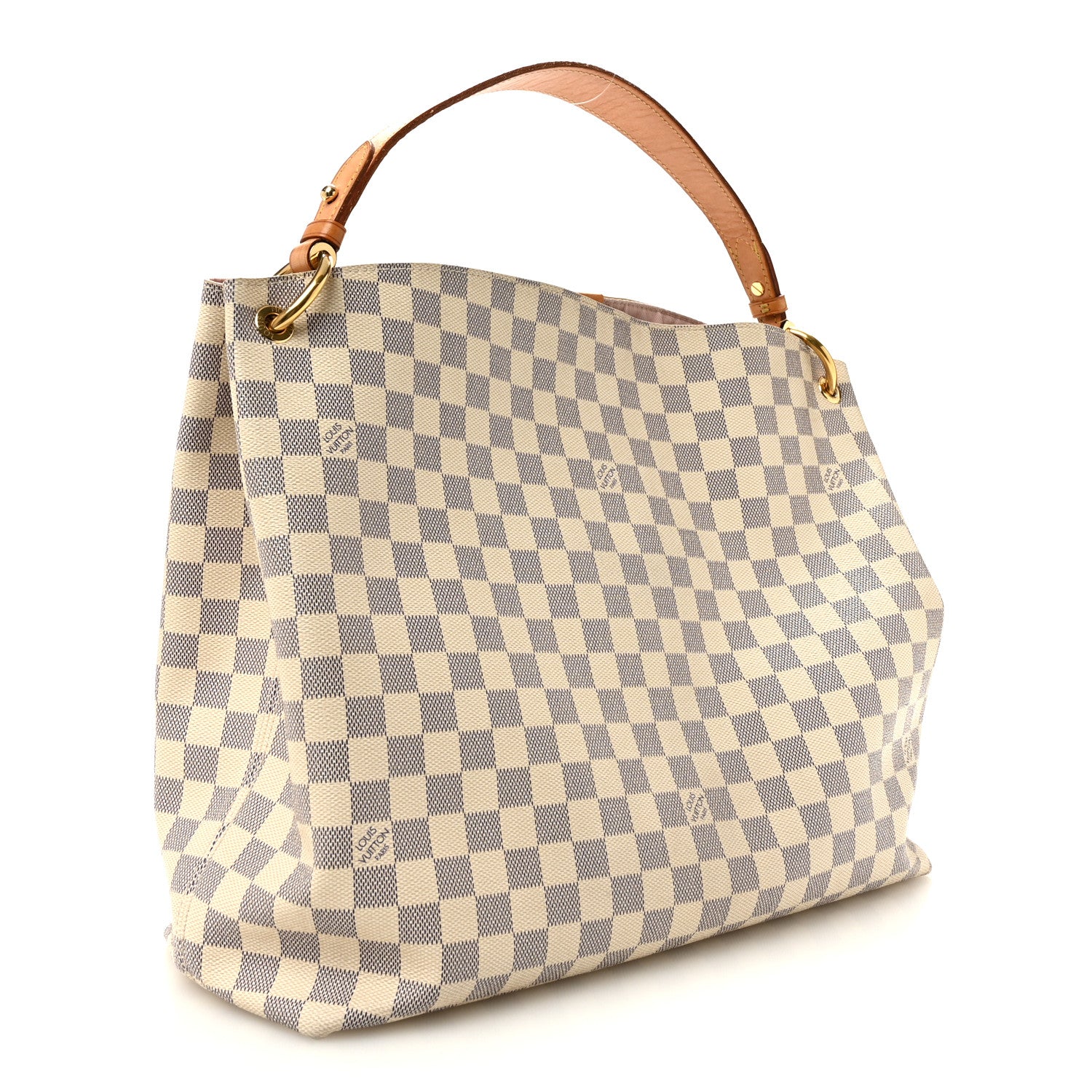 Louis Vuitton Damier Azur Graceful MM Rose Ballerine 3 of 14