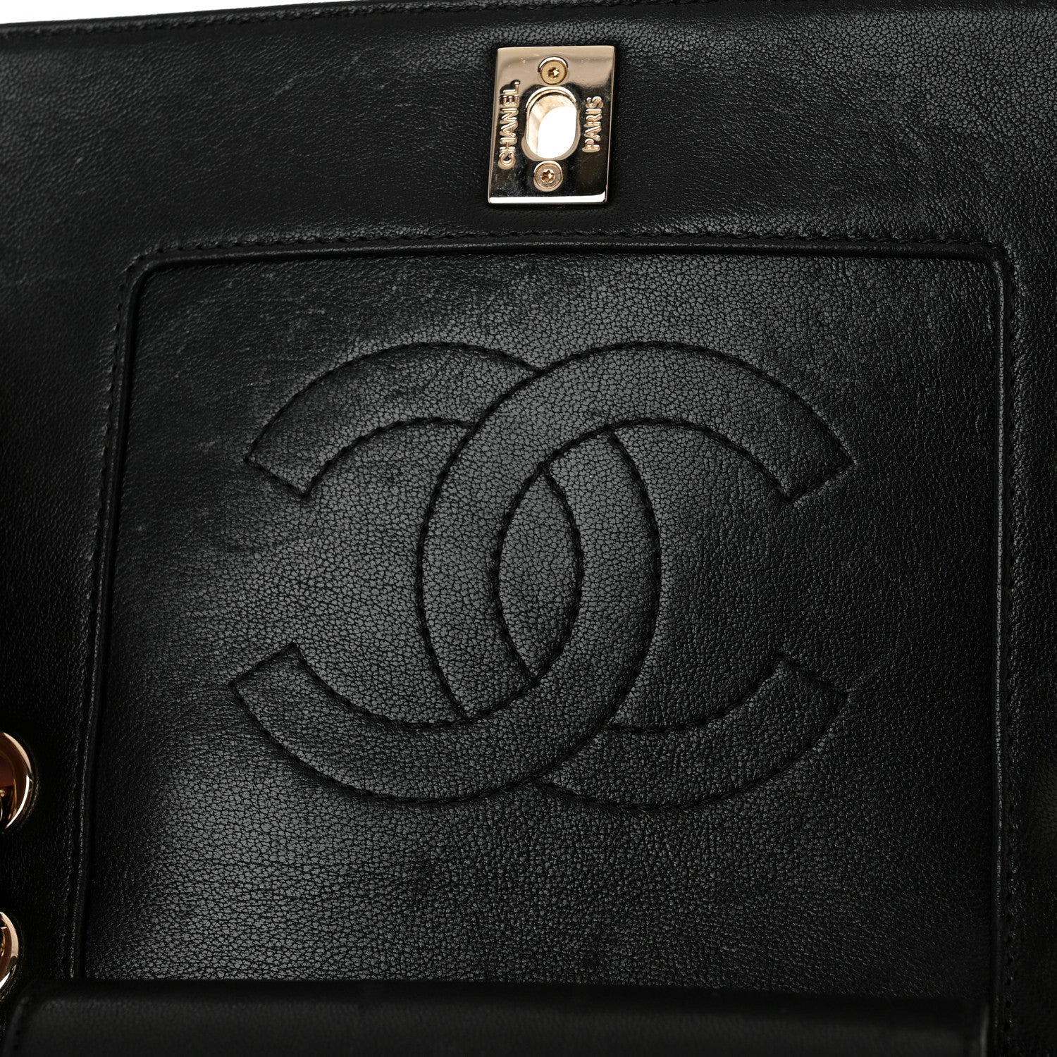 Chanel Sheepskin Chevron Quilted Small Vintage Mademoiselle Flap Black 8 of 16