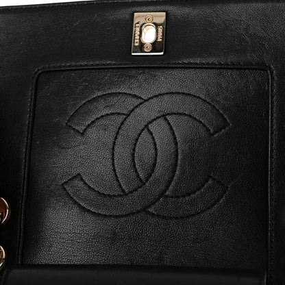 Chanel Sheepskin Chevron Quilted Small Vintage Mademoiselle Flap Black 8 of 16