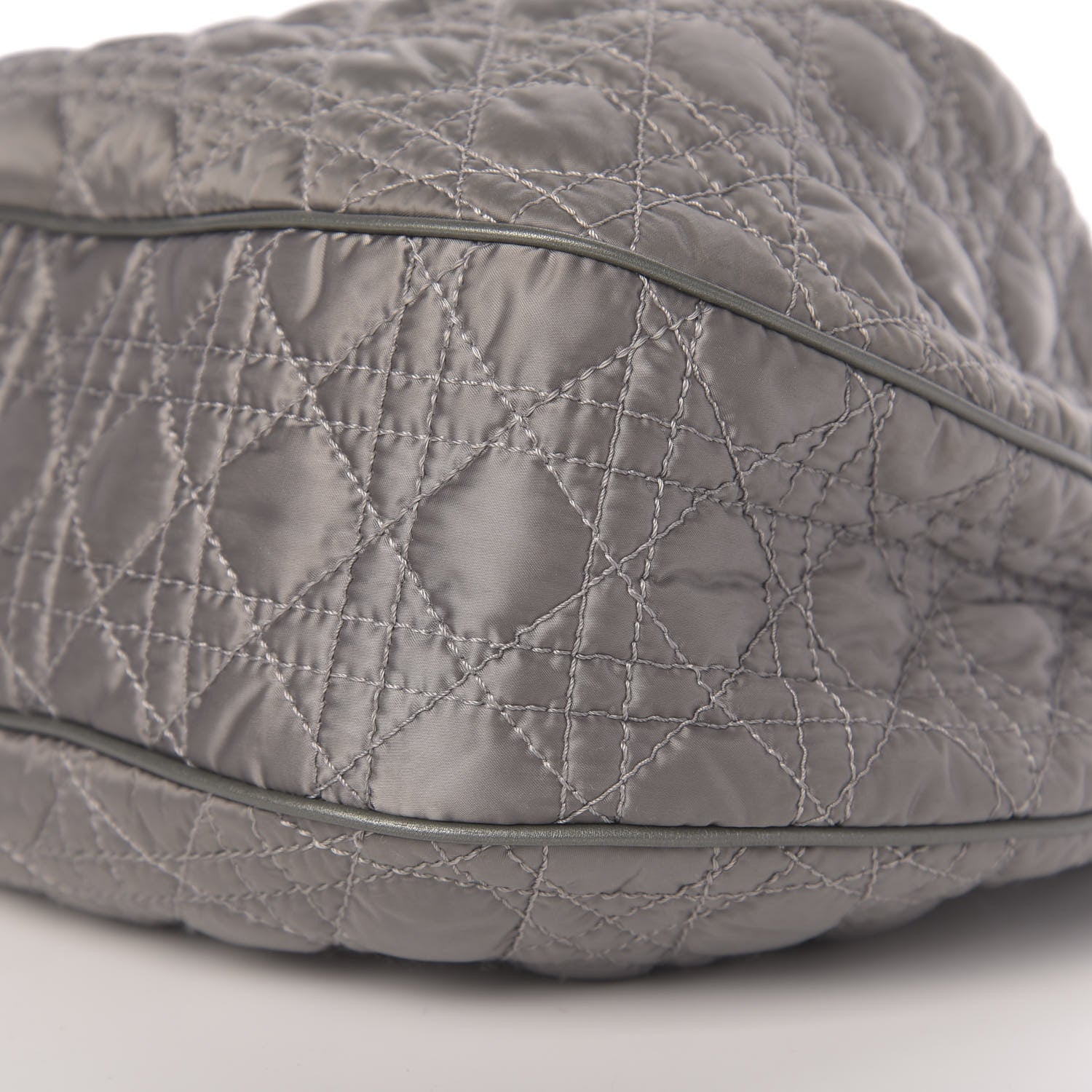 Christian Dior Satin Cannage Charming Hobo Grey 8 of 11