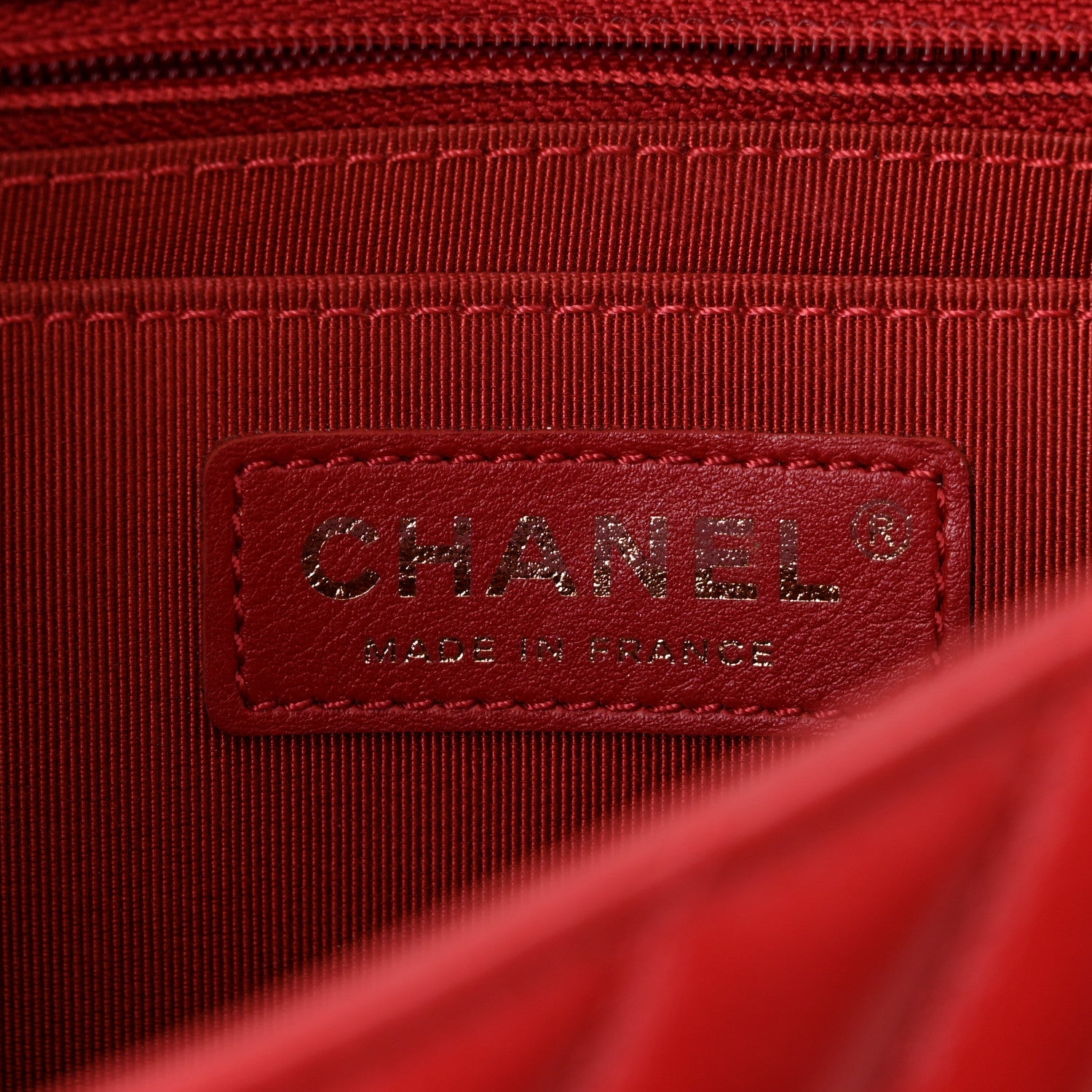 Chanel Calfskin Chevron Quilted Mini Statement Flap Red 6 of 11