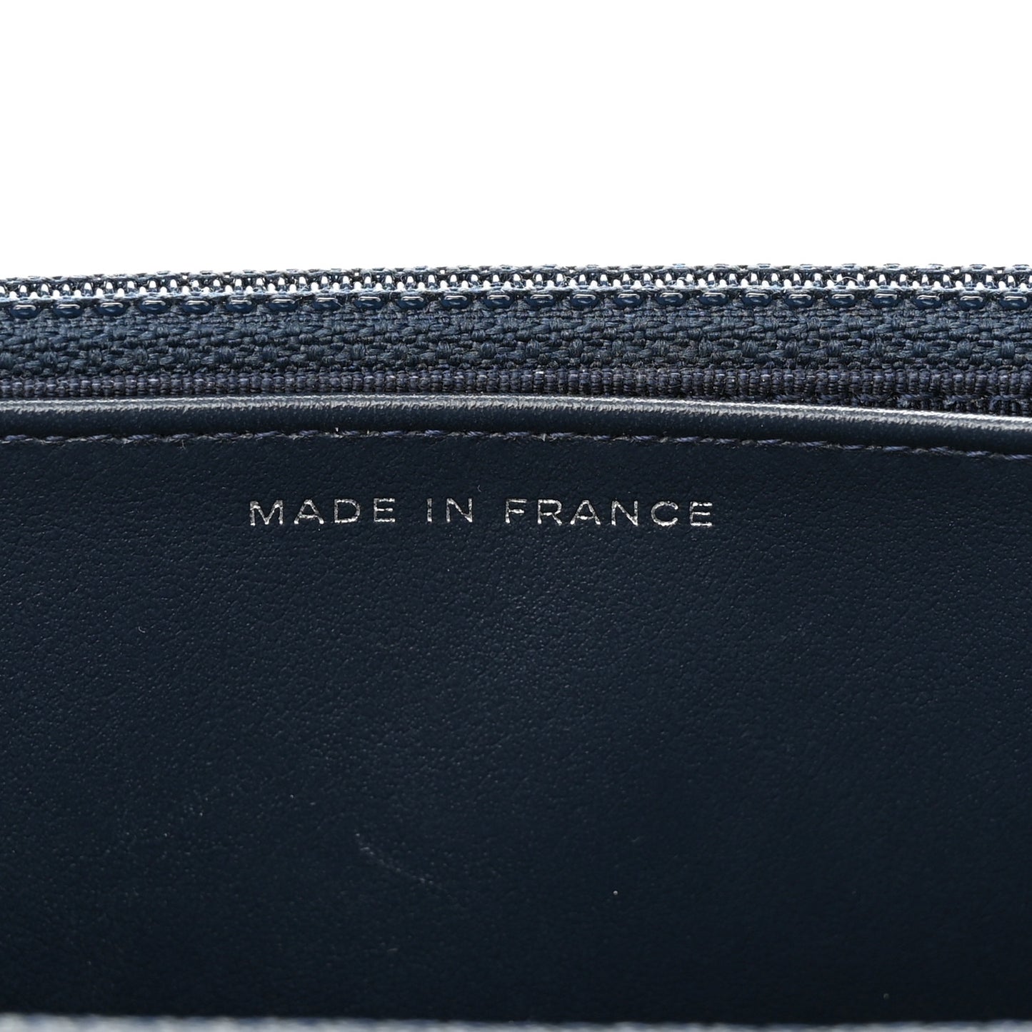 Caviar Quilted Wallet on Chain WOC Navy Blue