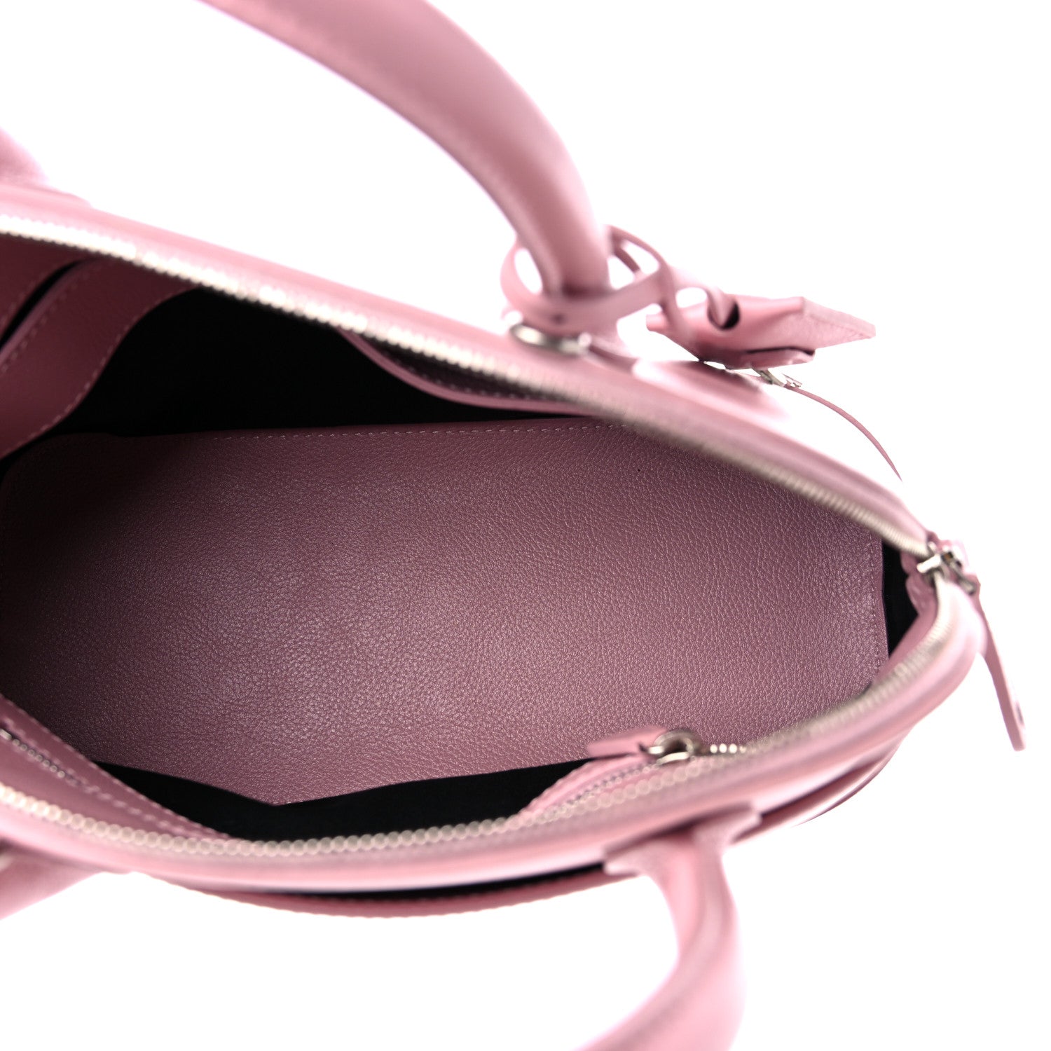Balenciaga Grained Calfskin S Ville Top Handle Bag Pink White 5 of 9
