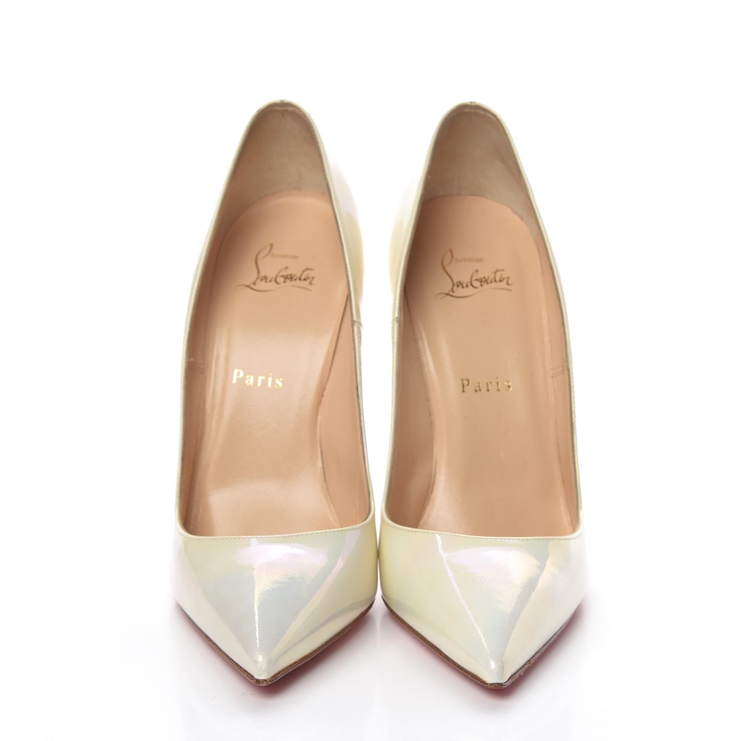 Christian Louboutin Patent So Kate 120 Pumps 39 White AB 2 of 14
