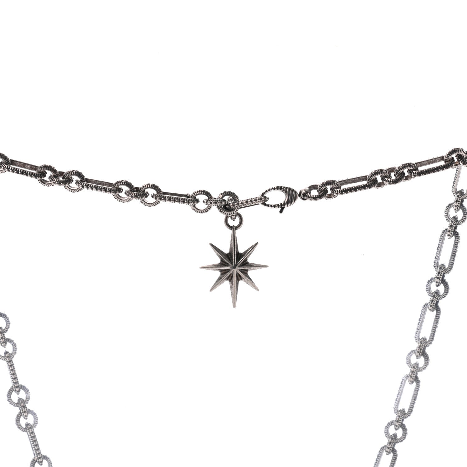 Gucci Swarovski Crystal Hand Motif Pendant Necklace Aged Gold Multicolor 4 of 5