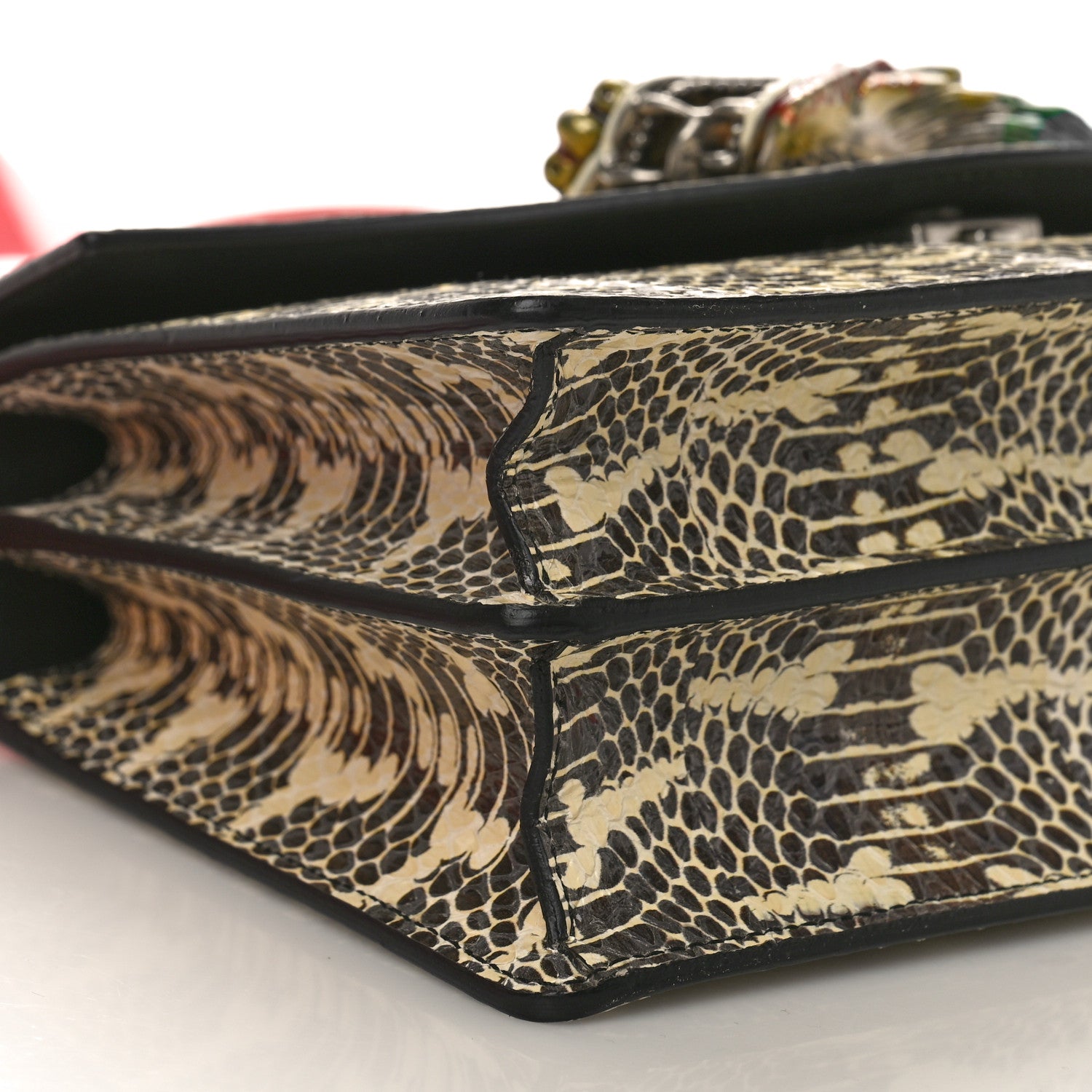Gucci Snakeskin Naga Dragon Small Shoulder Bag Beige Pink 8 of 10