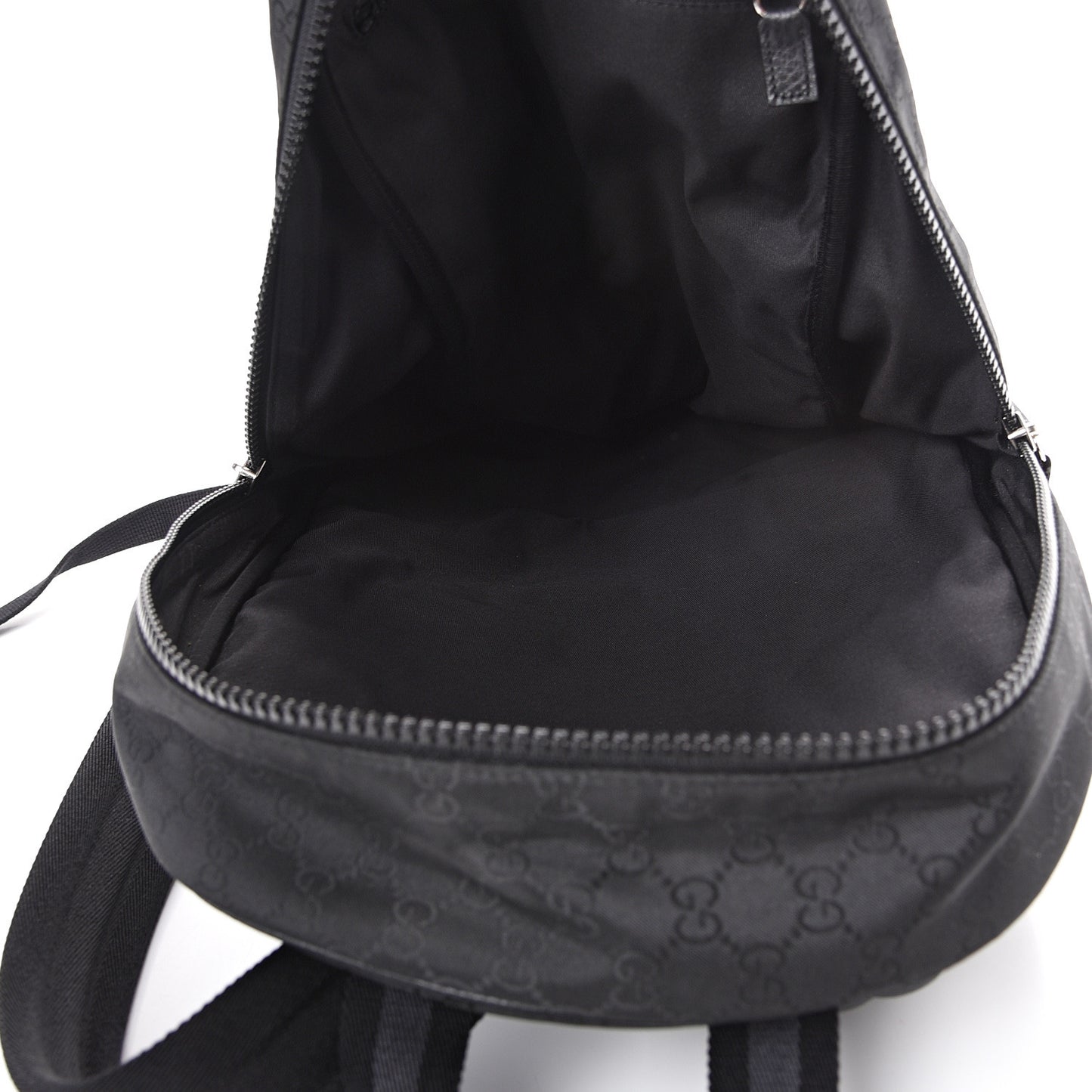 Nylon Monogram Slim Backpack Black